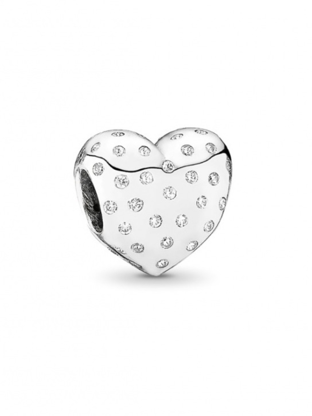 Pandora Steeling Silver Sparkle of Love Puffy Heart Charm